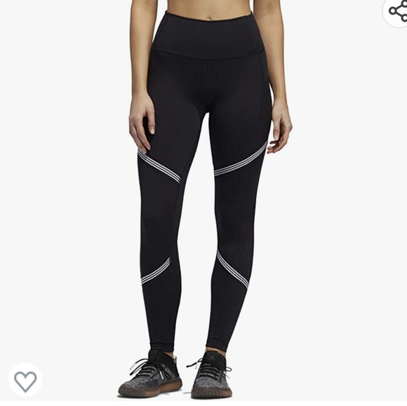 NWOT Adidas Women's Belive This 3-Stripes Athletic Leggings - Picture 1 of 8